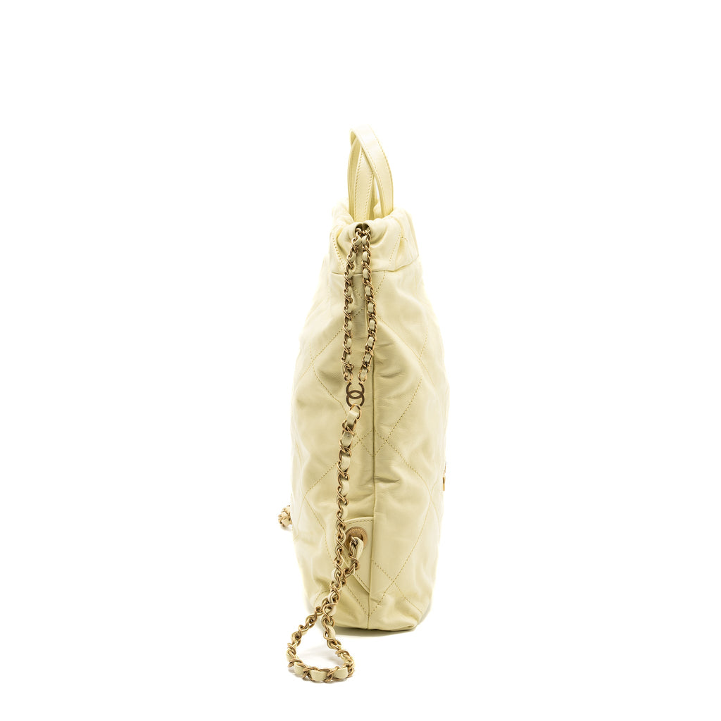 chanel-23p-small-22-backpack-shiny-calfskin-light-yellow-brushed-ghwmicrochip