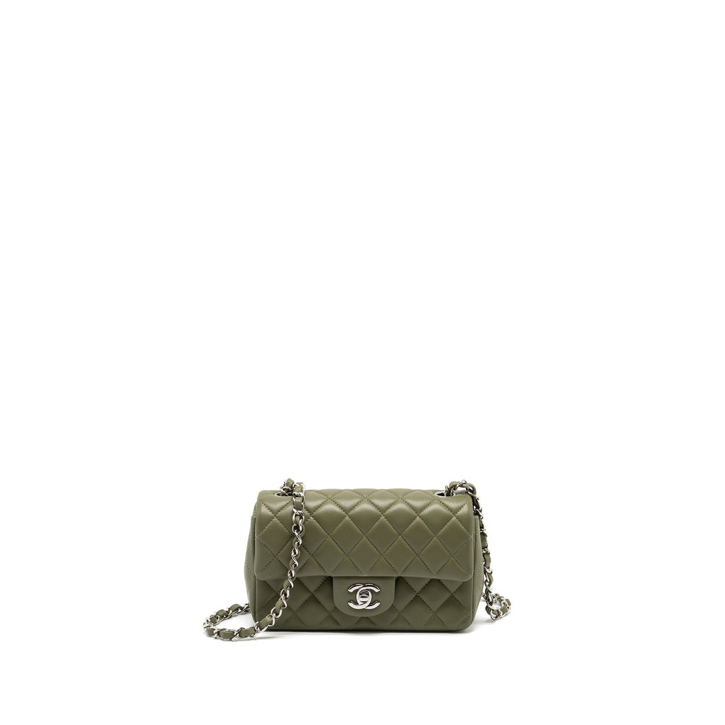 chanel-mini-rectangular-flap-bag-lambskin-green-shw-microchip