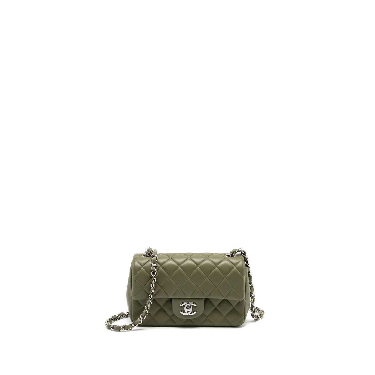 chanel-mini-rectangular-flap-bag-lambskin-green-shw-microchip