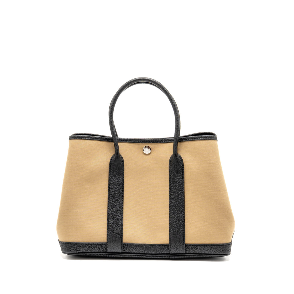 hermes-garden-party-30-canvas-negonda-leather-trench-black-shw-stamp-d-copy