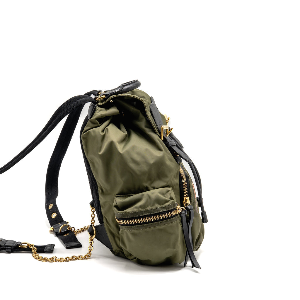 burberry-patches-rucksack-medium-backpack-nylon-dark-green-ghw-copy