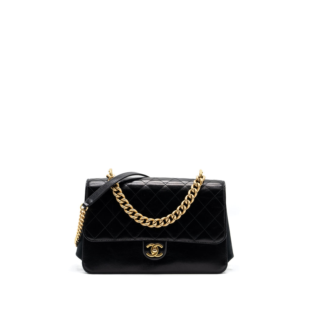 chanel-flap-bag-with-chains-handle-calfskin-black-ghw