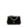 chanel-flap-bag-with-chains-handle-calfskin-black-ghw