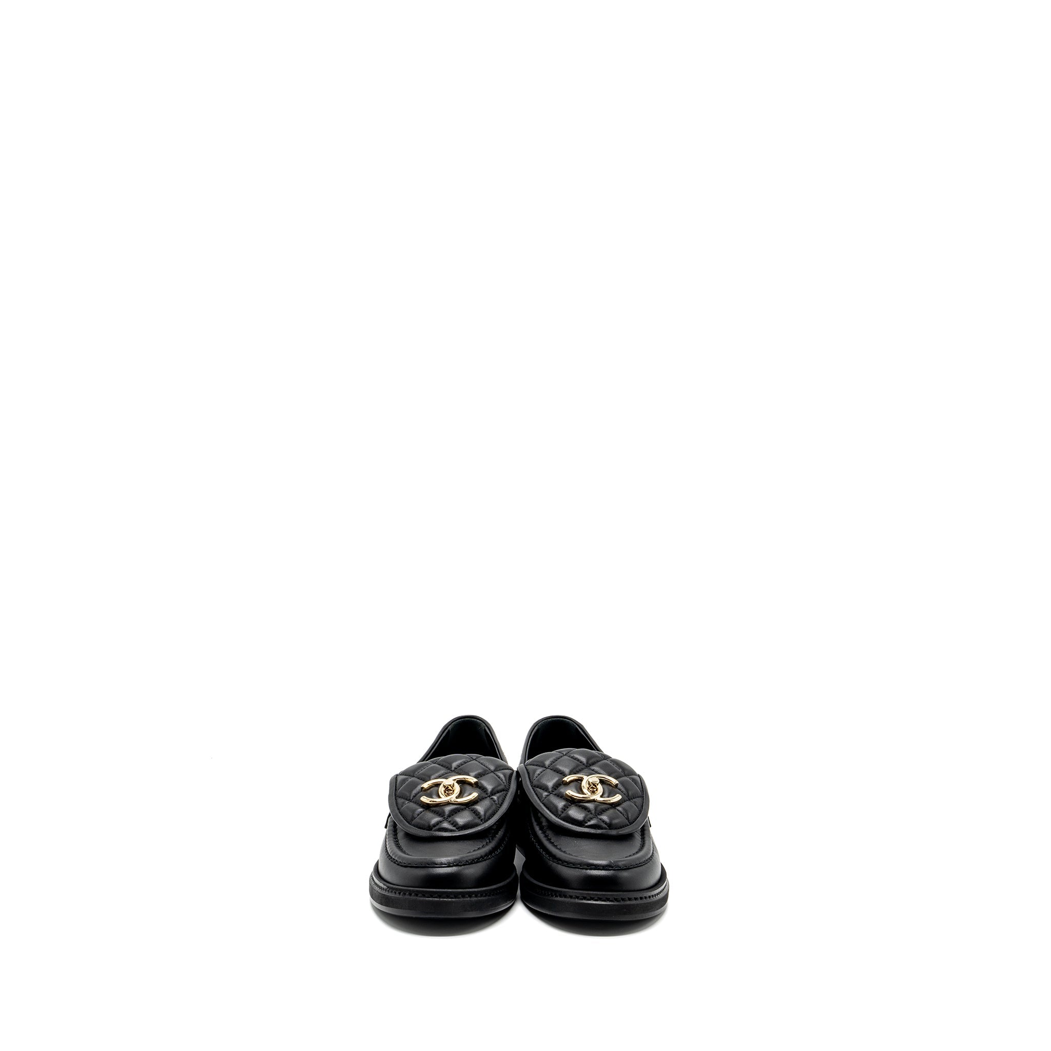 chanel-size-36-cc-turnlock-loafers-black-lghw