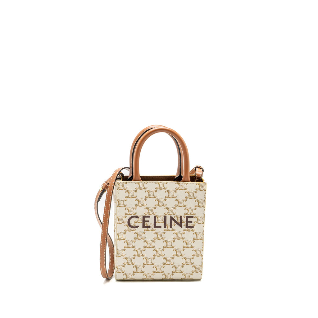 celine-mini-vertical-cabas-triomphe-canvas-calfskin-white-ghw-copy