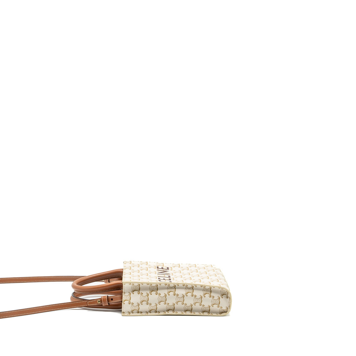 celine-mini-vertical-cabas-triomphe-canvas-calfskin-white-ghw-copy