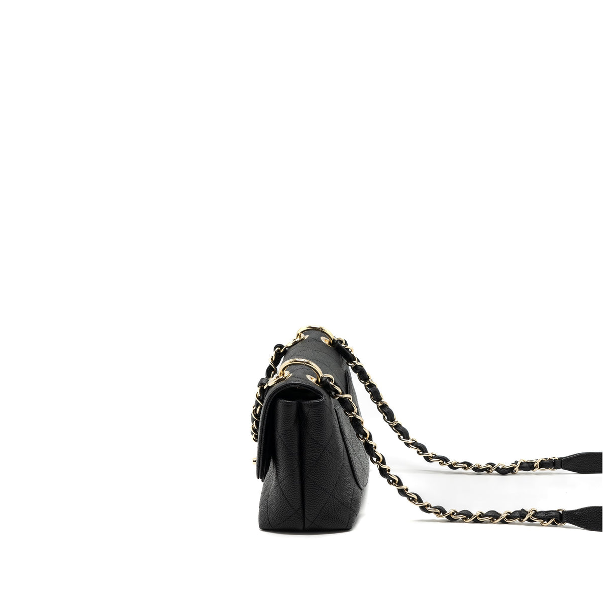 chanel-flap-bag-with-chains-handle-quilted-calfskin-black-ghw
