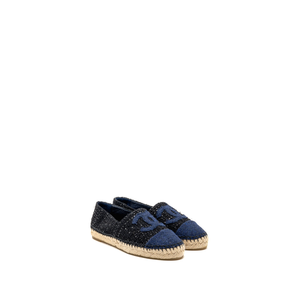 chanel-size-37-espadrilles-tweed-cotton-dark-blue-black-multicolour