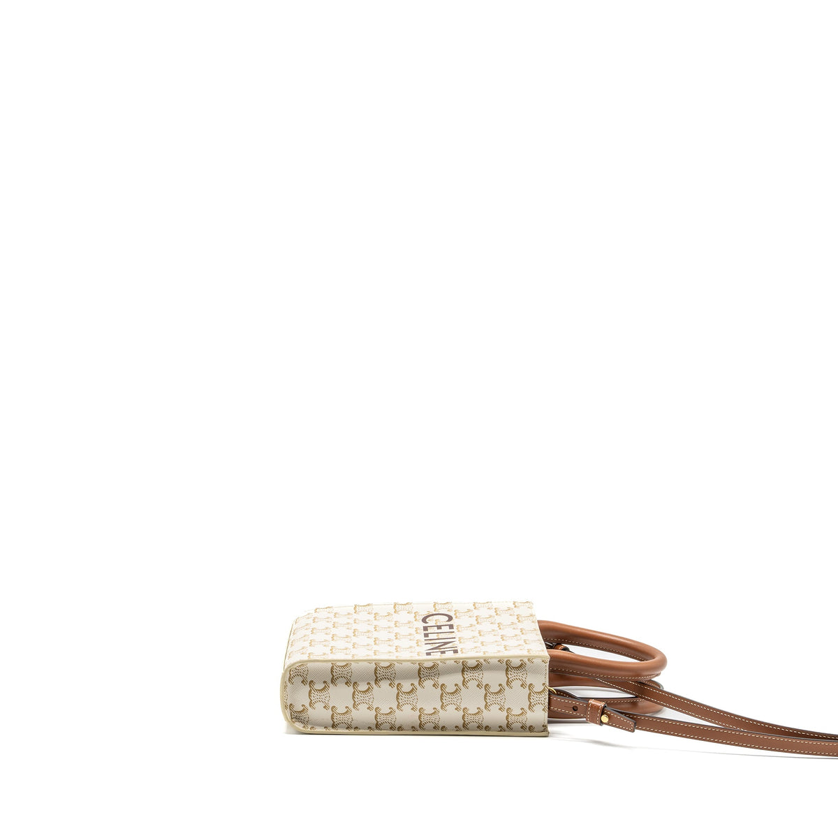 celine-mini-vertical-cabas-triomphe-canvas-calfskin-white-ghw-copy