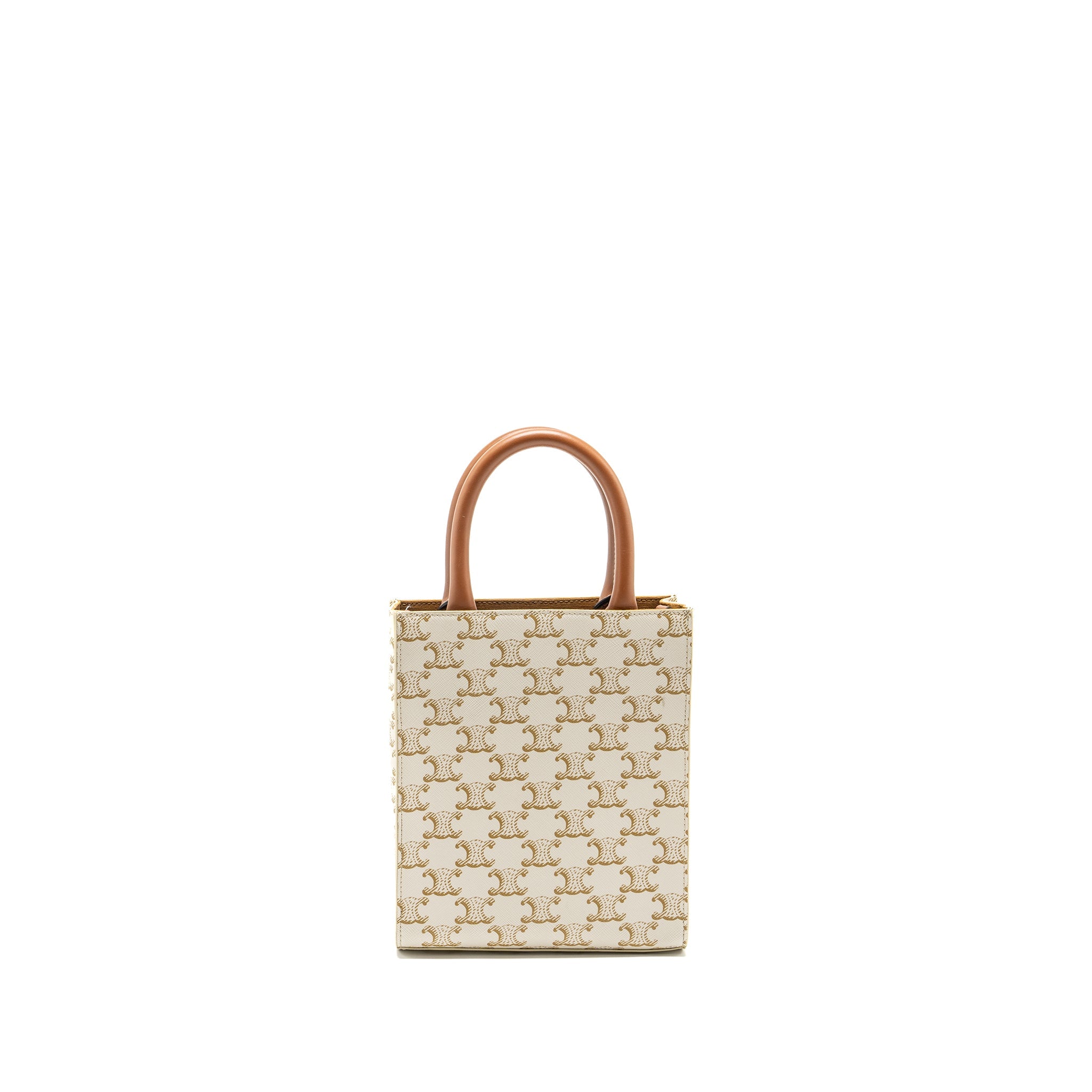 celine-mini-vertical-cabas-triomphe-canvas-calfskin-white-ghw-copy