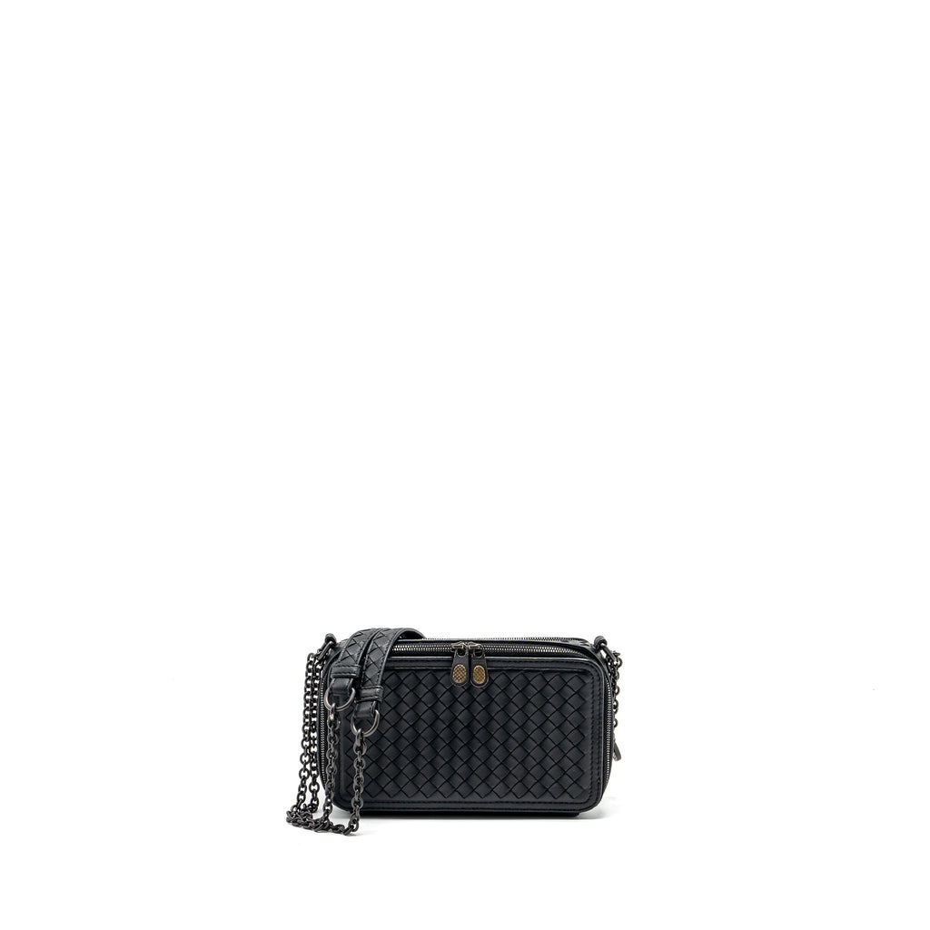 bottega-veneta-small-zip-clutch-with-chain-lambskin-black-ruthenium-hardware