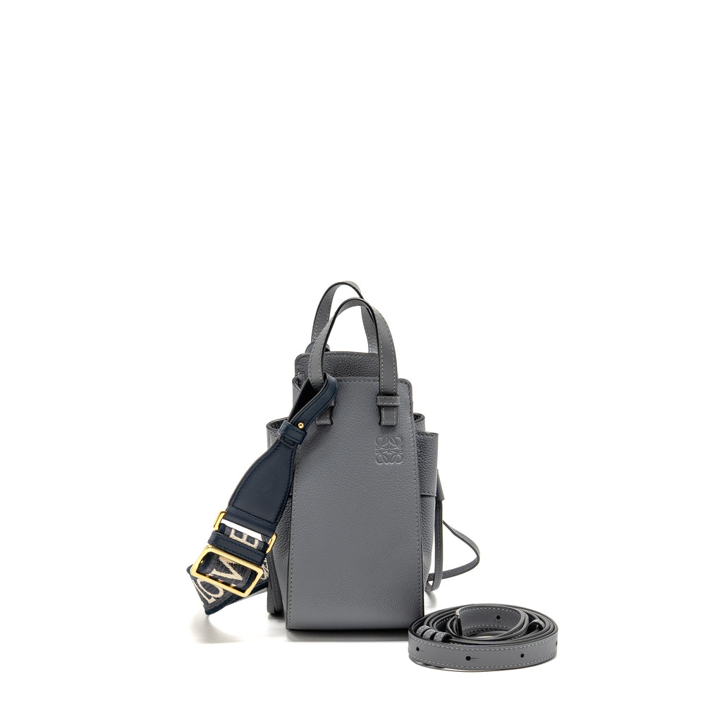 loewe-mini-hammock-drawstring-bag-grained-calfskin-grey-ghw