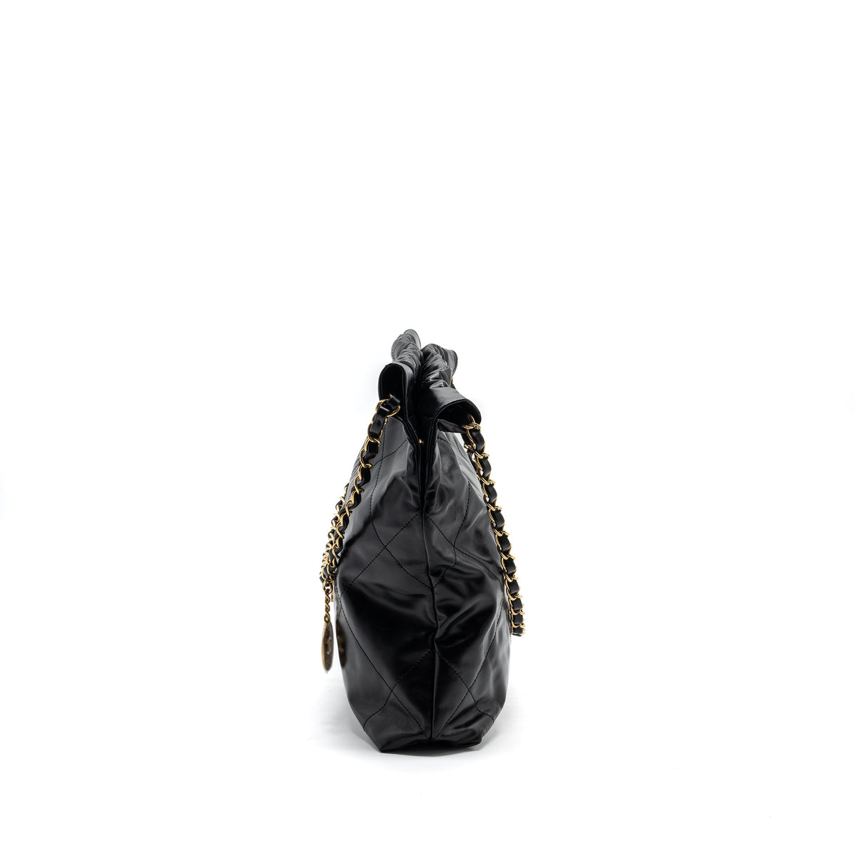 chanel-small-22-bag-gold-letter-shiny-calfskin-black-brushed-ghwmicrochip