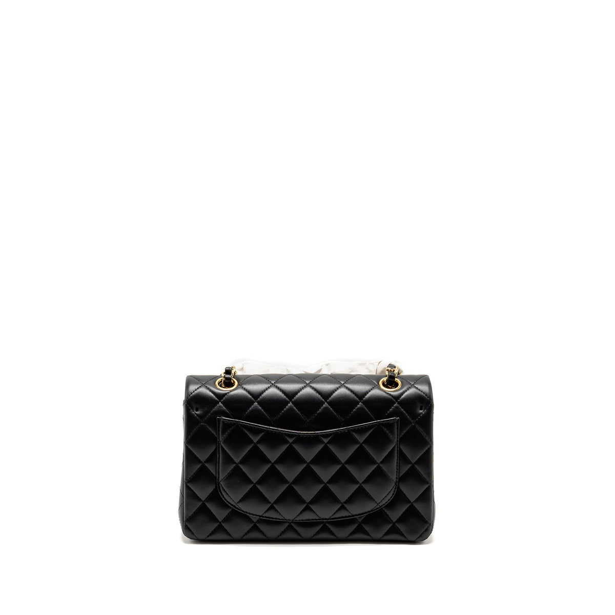 chanel-small-classic-double-flap-bag-lambskin-black-ghwmicrochip-copy