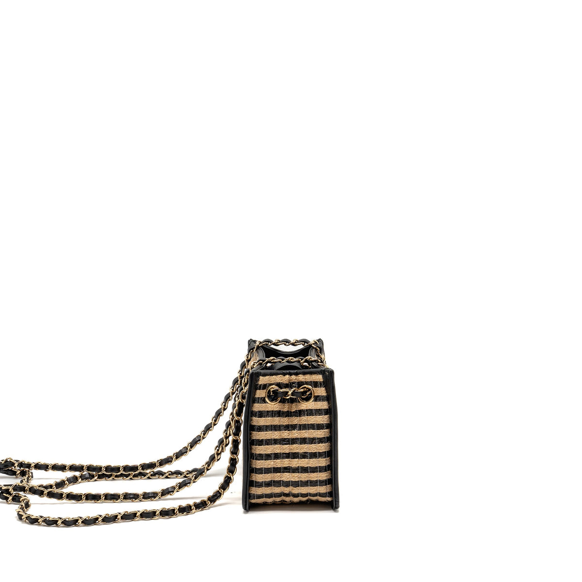 chanel-urban-jungle-bucket-bag-raffia-leather-black-beige-lghw-copy