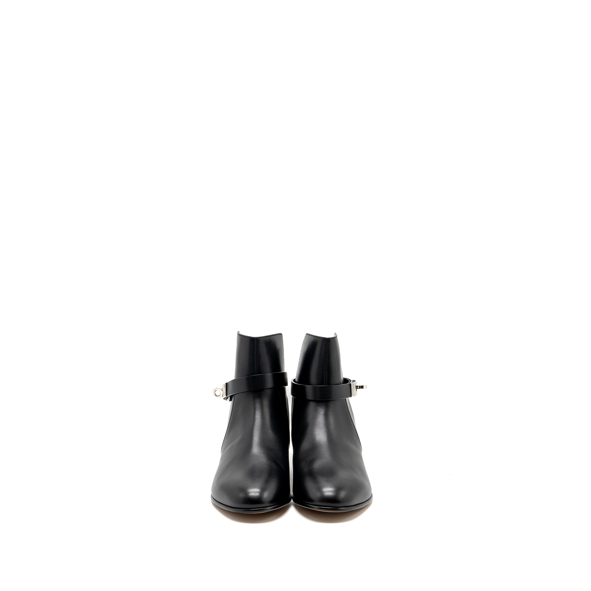 hermes-size-37-neo-ankle-boots-calfskin-black-shw