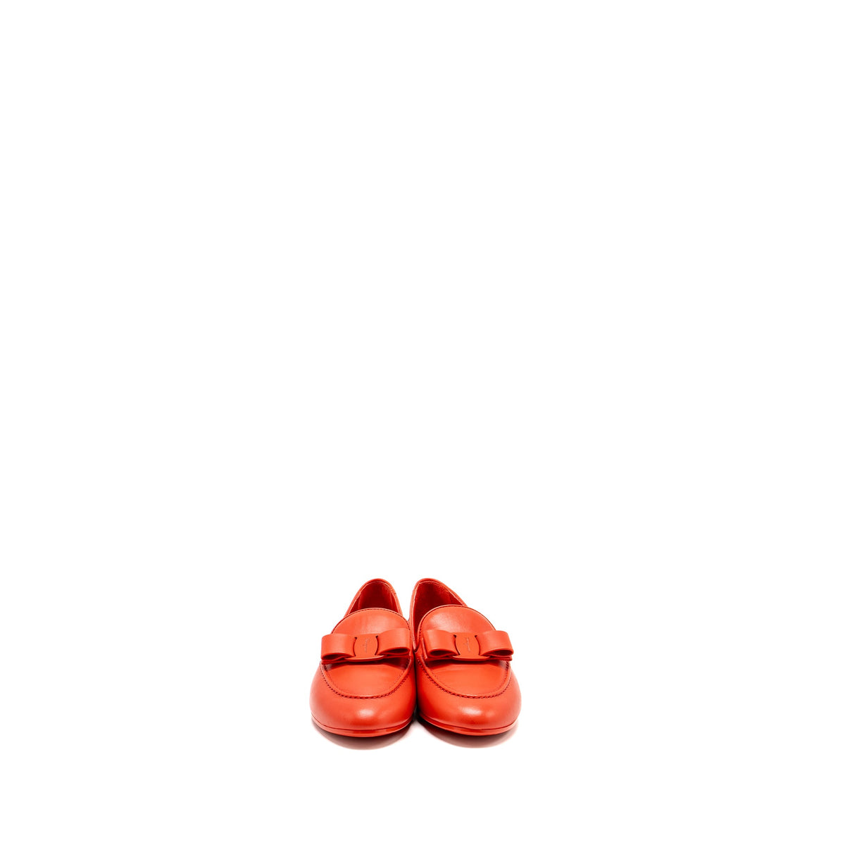 salvatore-ferragamo-size-6-vara-bow-moccasin-lambskin-coral