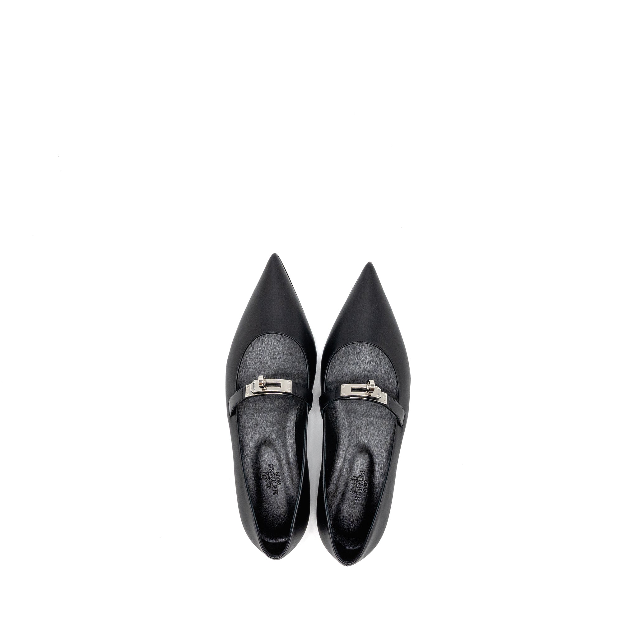 hermes-size-37-kelly-ballet-flat-calfskin-black-shw