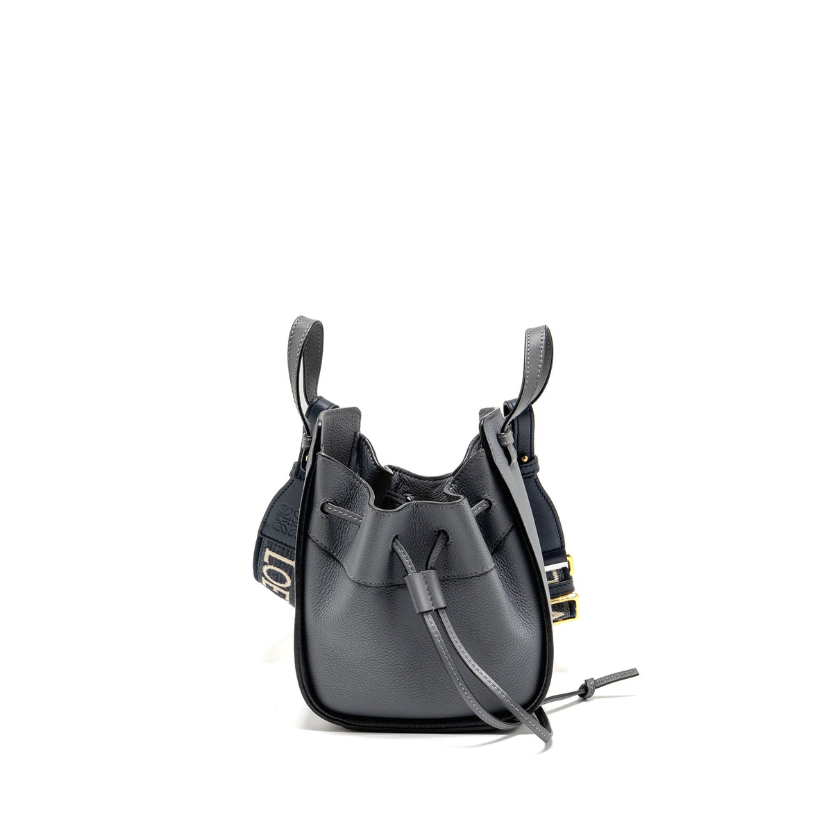 loewe-mini-hammock-drawstring-bag-grained-calfskin-grey-ghw