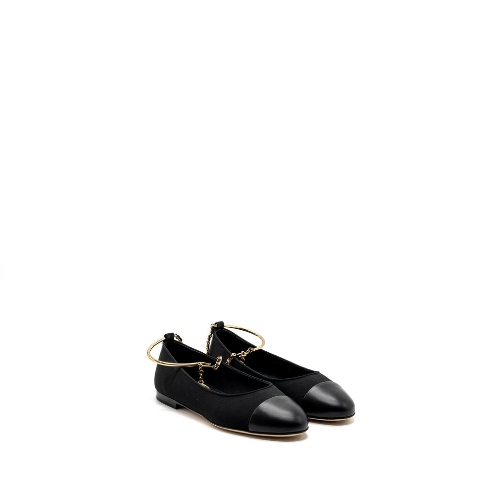 chanel-size-37-ballerinas-shoes-canvas-leather-black-lghw
