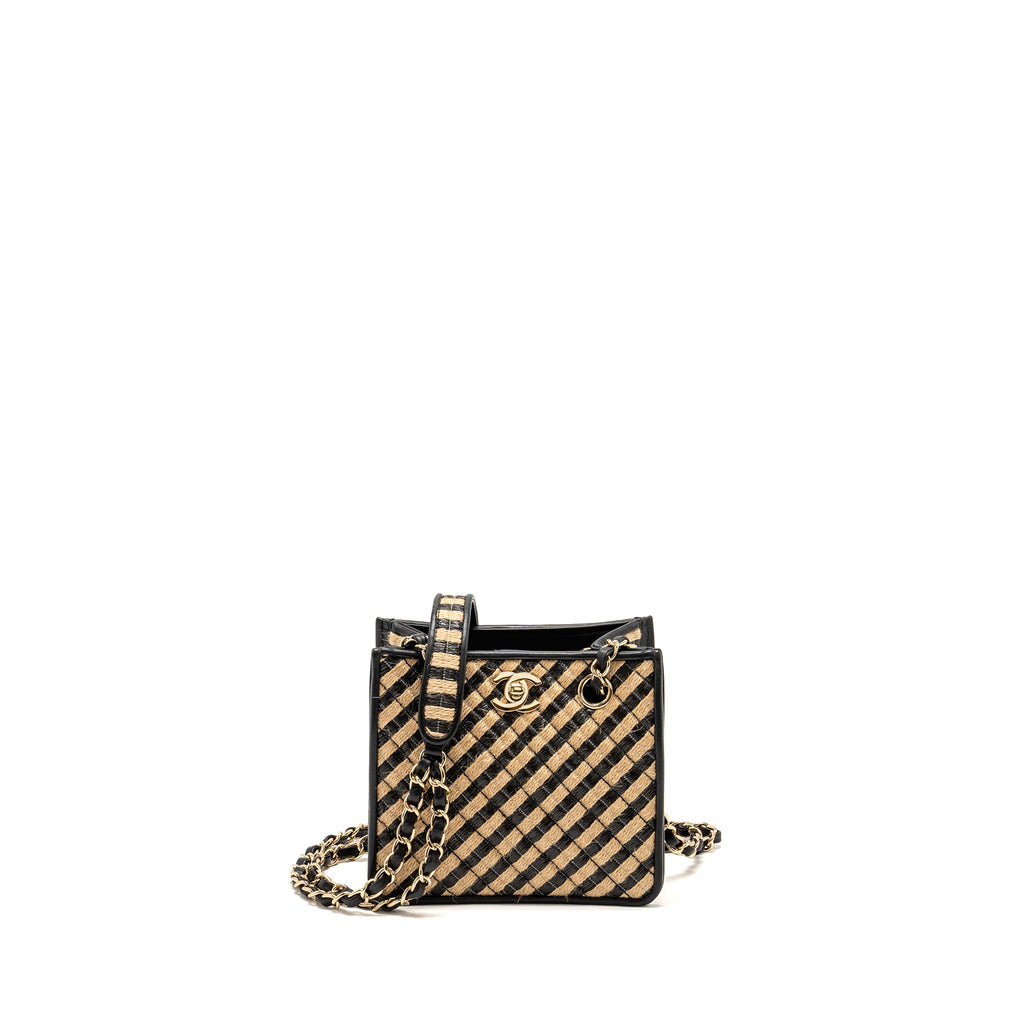 chanel-urban-jungle-bucket-bag-raffia-leather-black-beige-lghw-copy