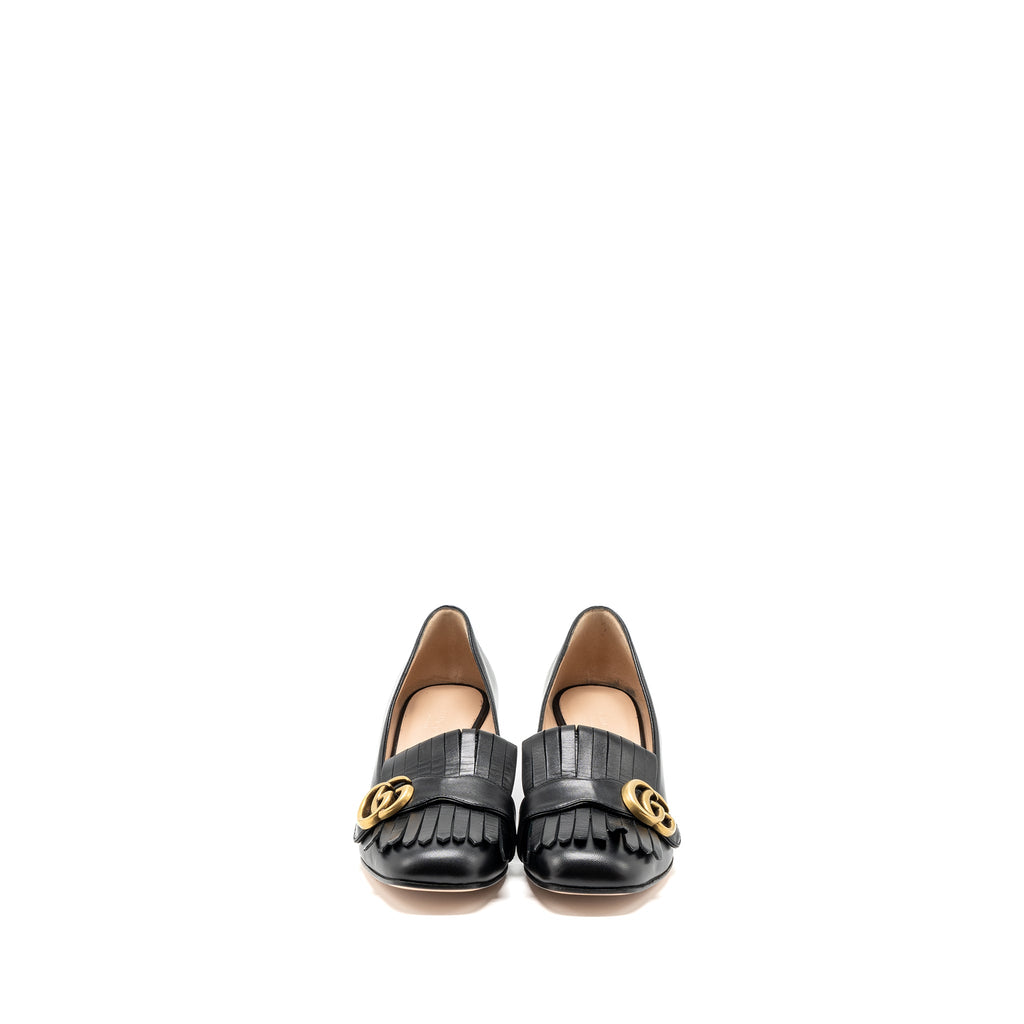 gucci-size-38-marmont-loafer-pumps-calfskin-black-ghw