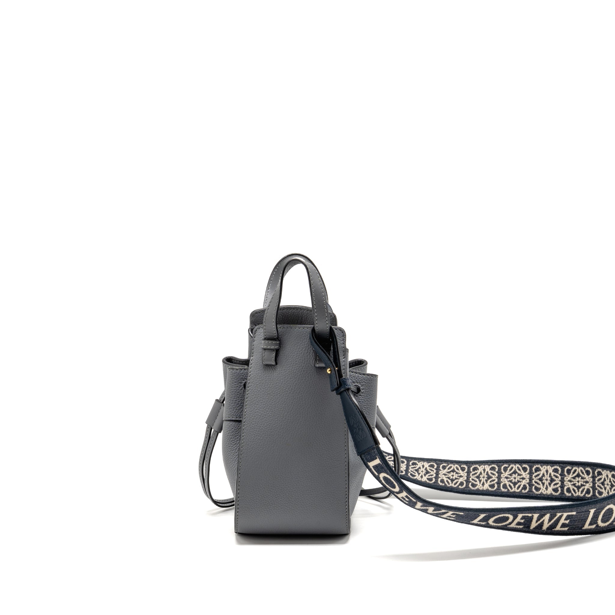 loewe-mini-hammock-drawstring-bag-grained-calfskin-grey-ghw