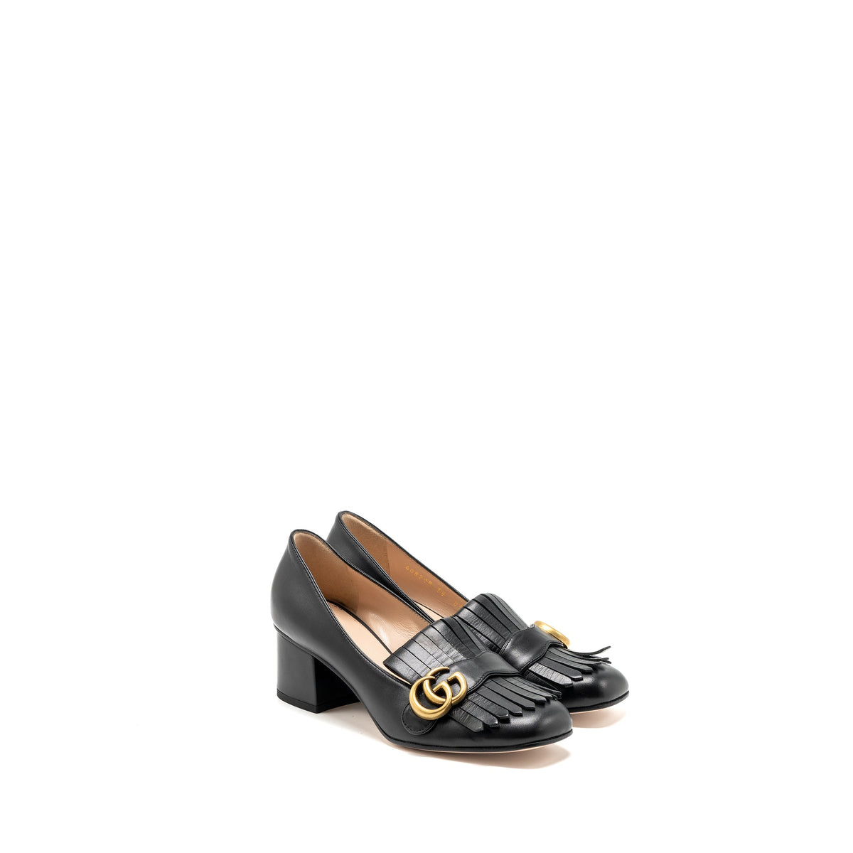gucci-size-38-marmont-loafer-pumps-calfskin-black-ghw