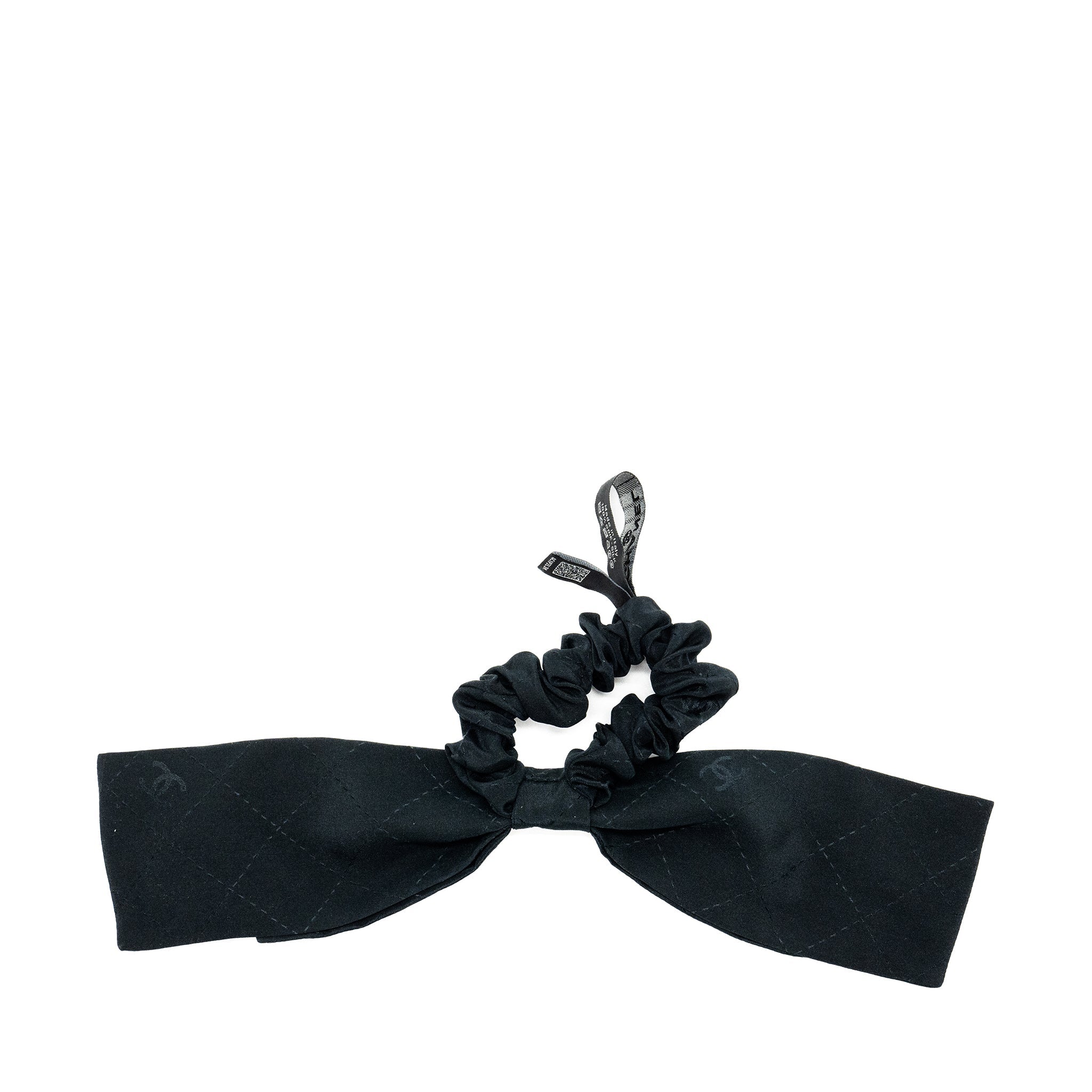 chanel-cc-logo-hair-tie-silk-black