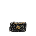 gucci-x-balenciaga-the-hacker-project-small-gg-marmont-bag-chevron-leather-black-white-ghw-copy
