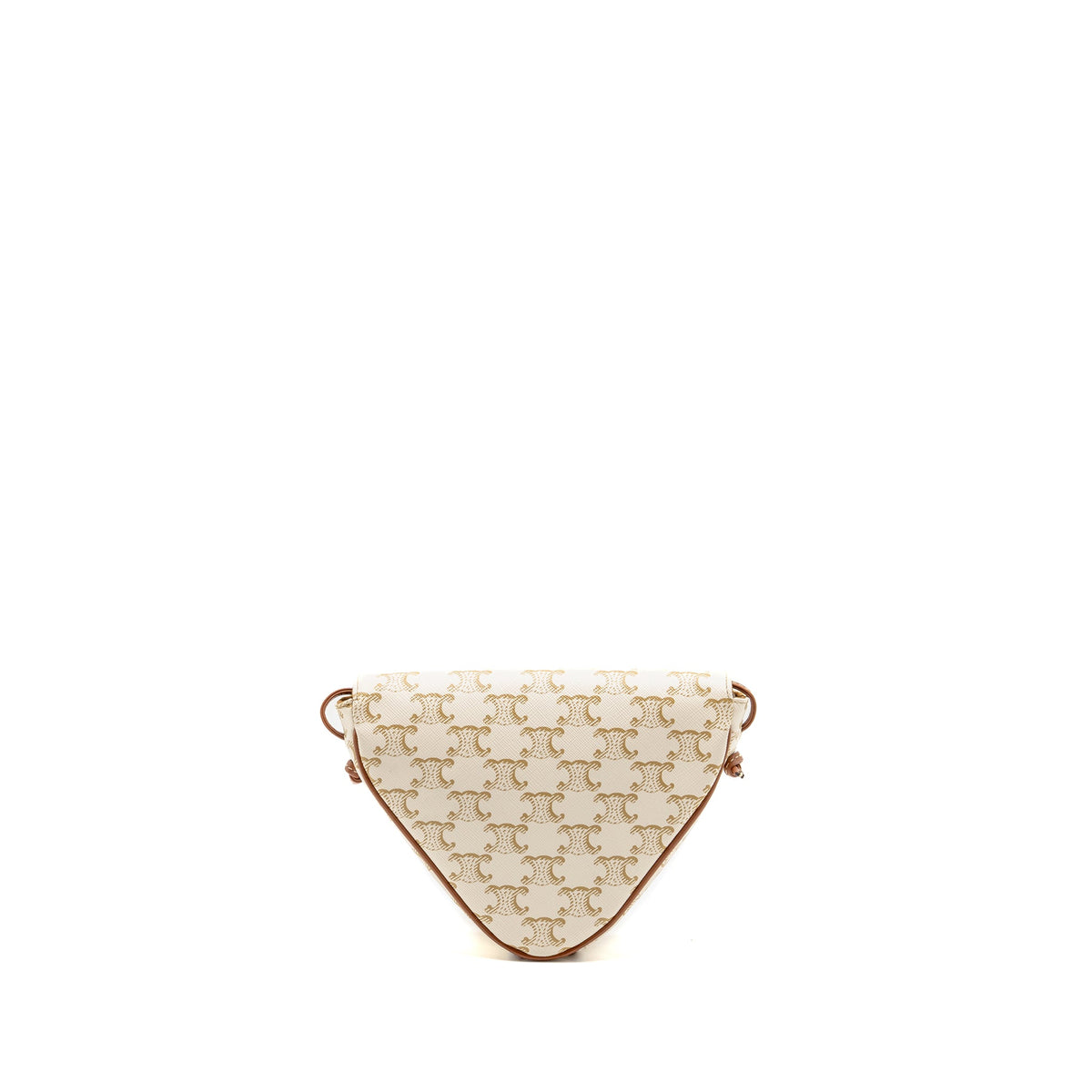 celine-triangle-shoulder-bag-triomphe-canvas-white-tan
