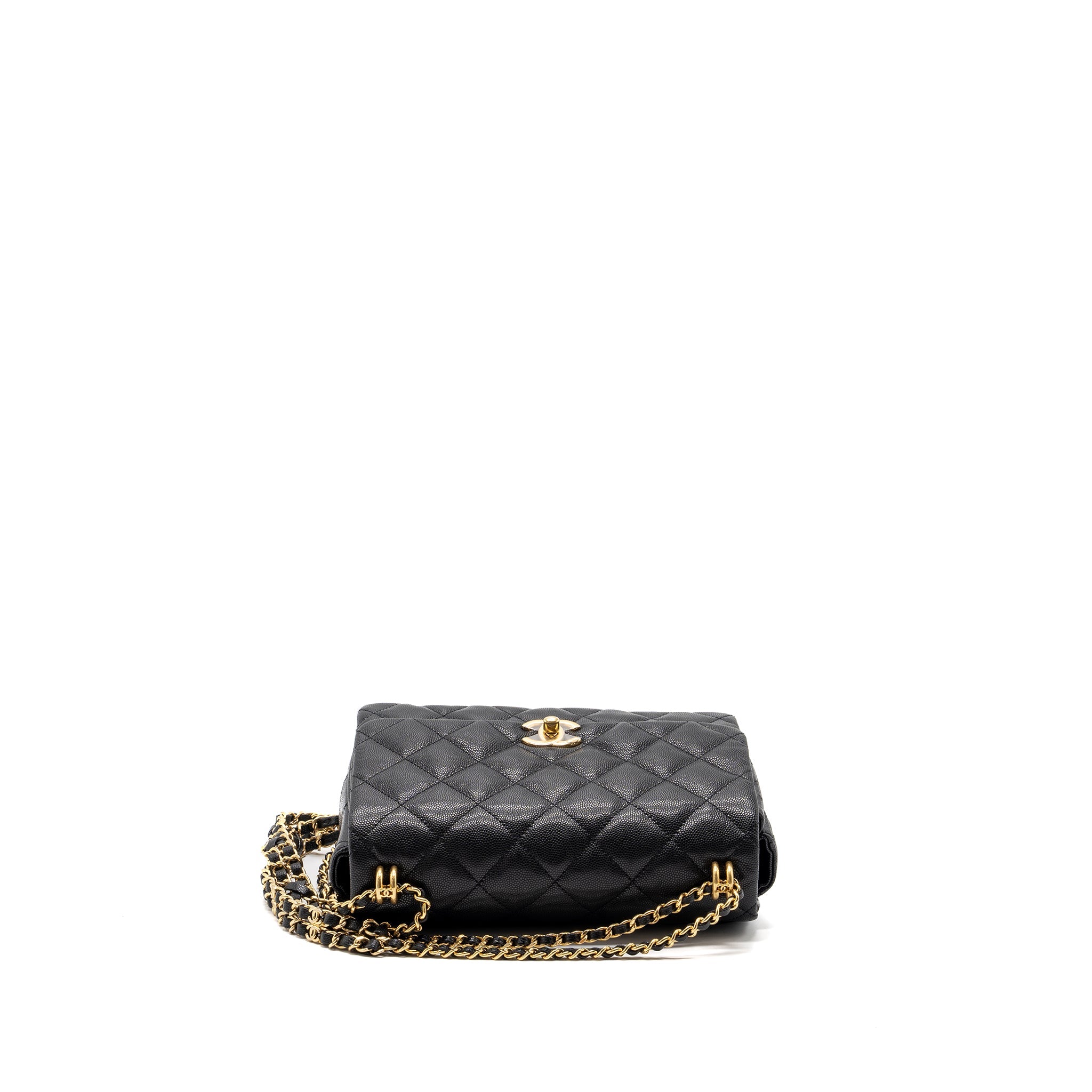 chanel-22k-coco-first-flap-bag-caviar-black-ghw-microchip