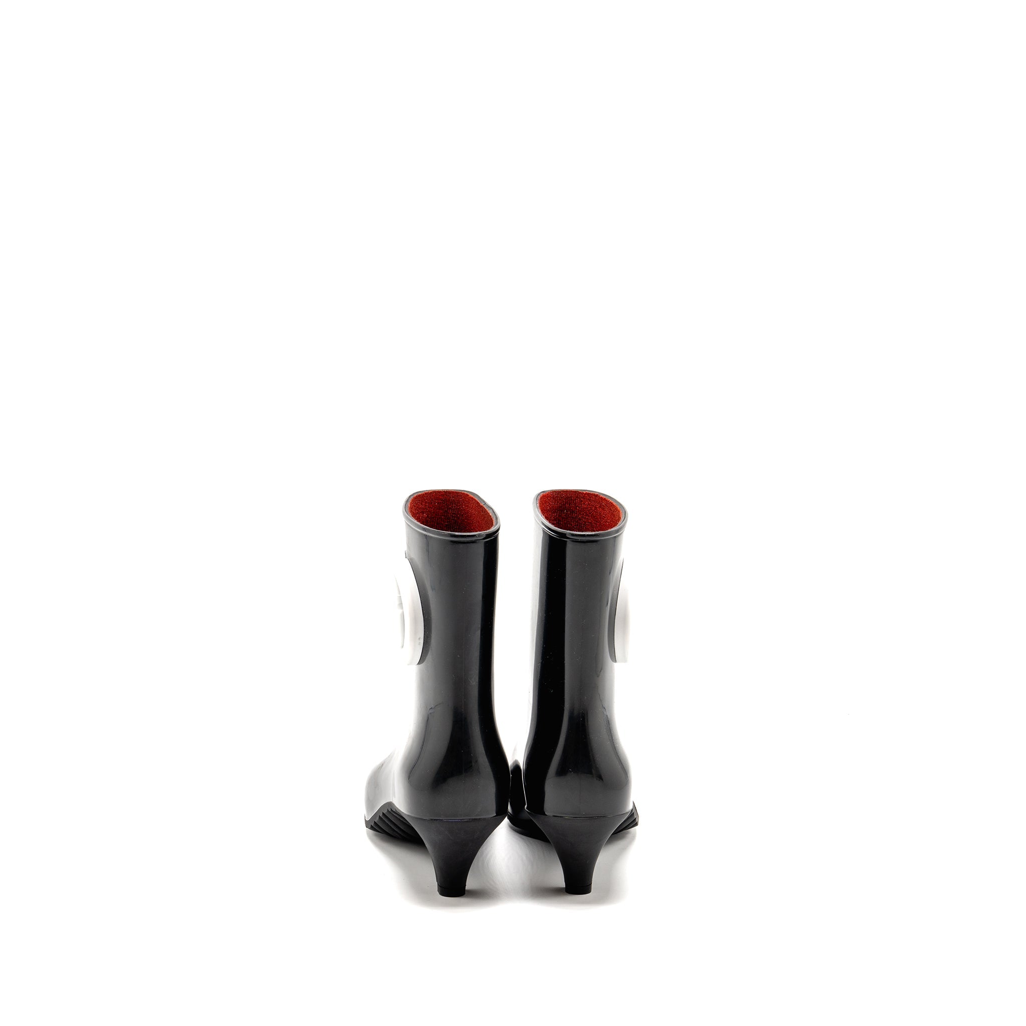 gucci-size-38-ankel-boots-rubber-black-white