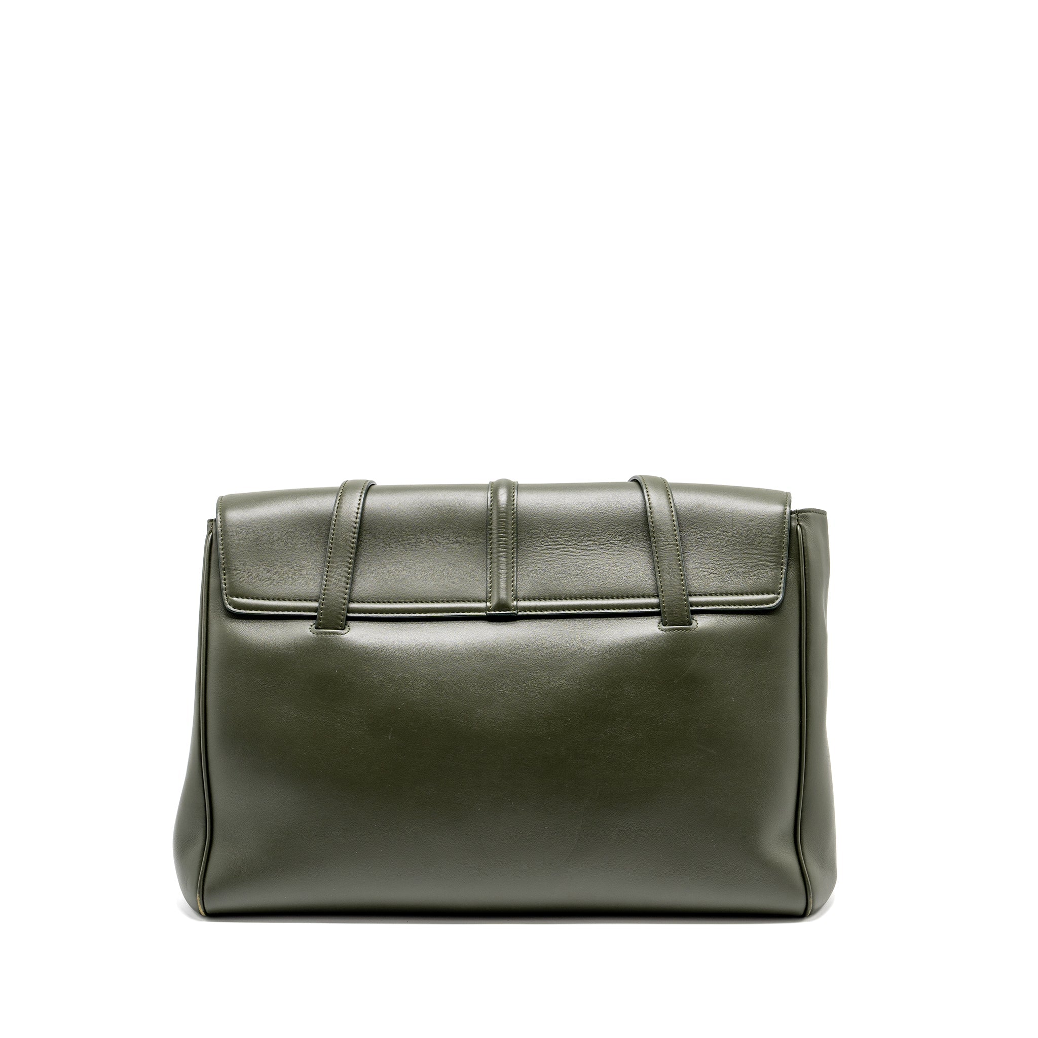 celine-large-soft-16-bag-smooth-calfskin-dark-green-ghw