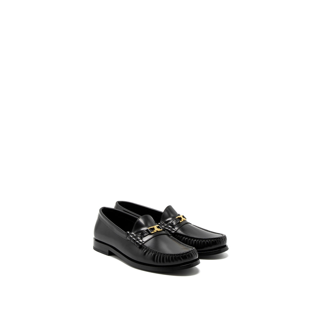 celine-size-37-luco-triomphe-loafer-black-ghw