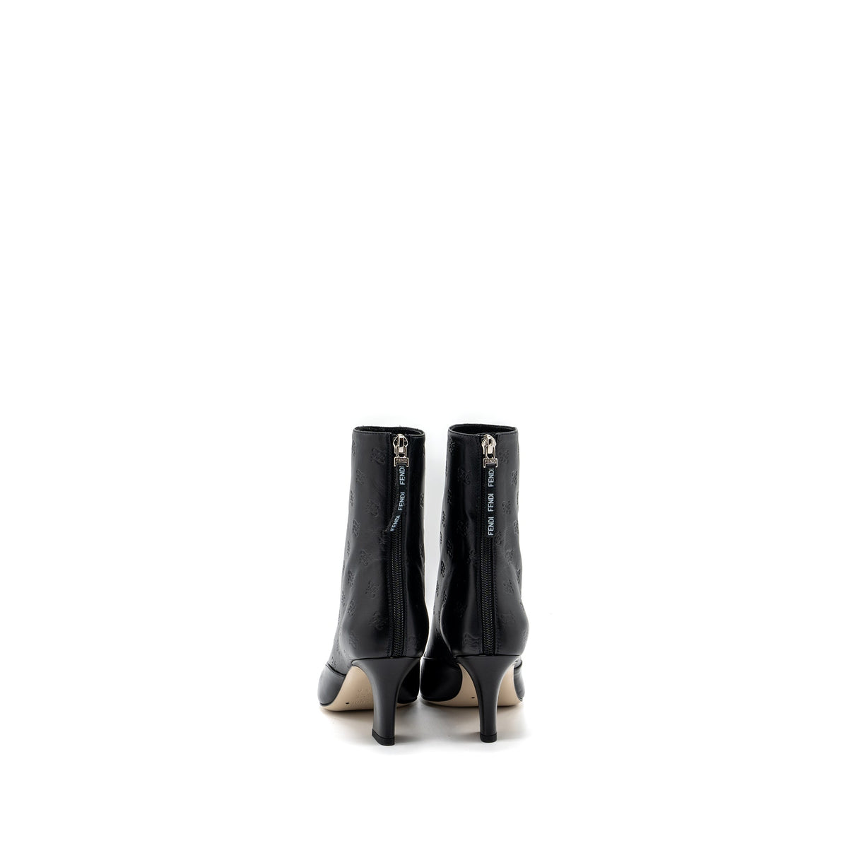 fendi-size-38-ff-print-boots-with-heel-leather-black-shw