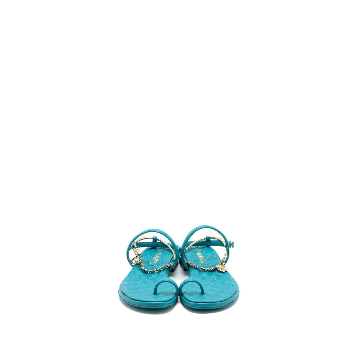 copy-of-chanel-size-38-sandals-leather-green-lghw