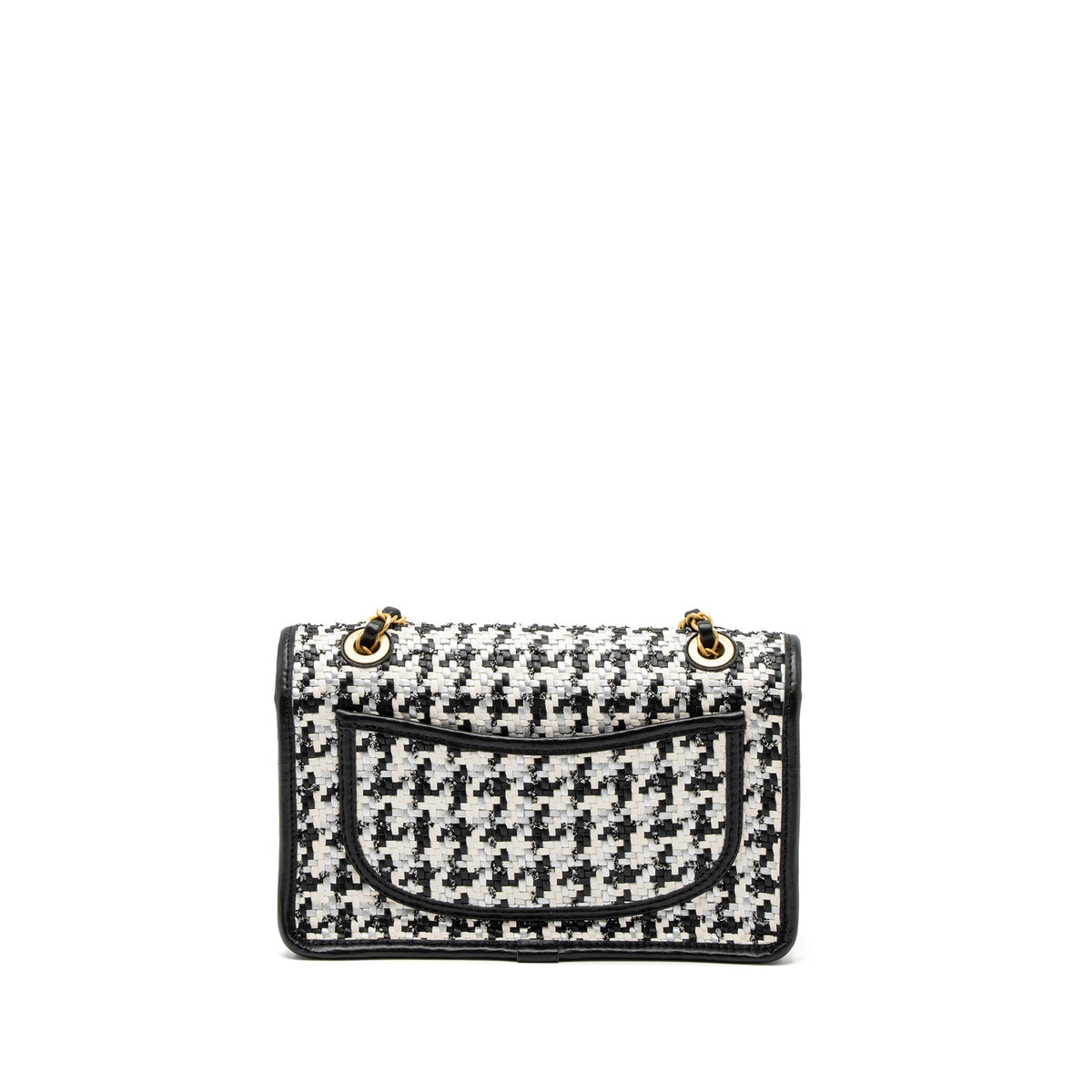 chanel-23c-houndstooth-weaving-flap-bag-tweed-lambskin-black-white-brushed-ghw-microchip-copy-1