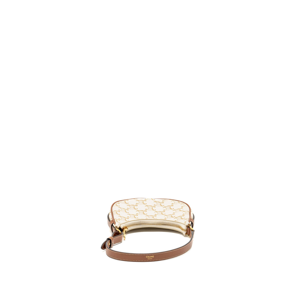 celine-mini-ava-bag-triomphe-canvas-calfskin-white-brown-ghw-1