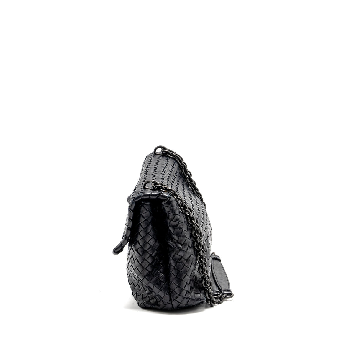 bottega-veneta-olympia-bag-leather-black-with-black-hardware