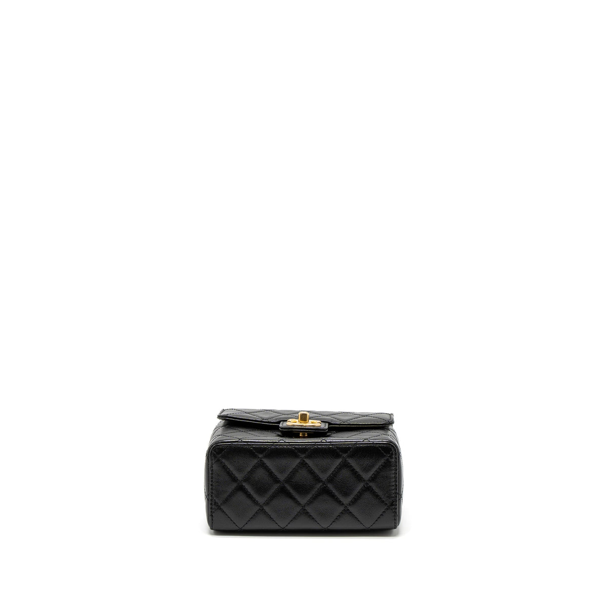 chanel-22k-retro-new-classic-square-mini-flap-bag-goatskin-black-brushed-ghw-microchip