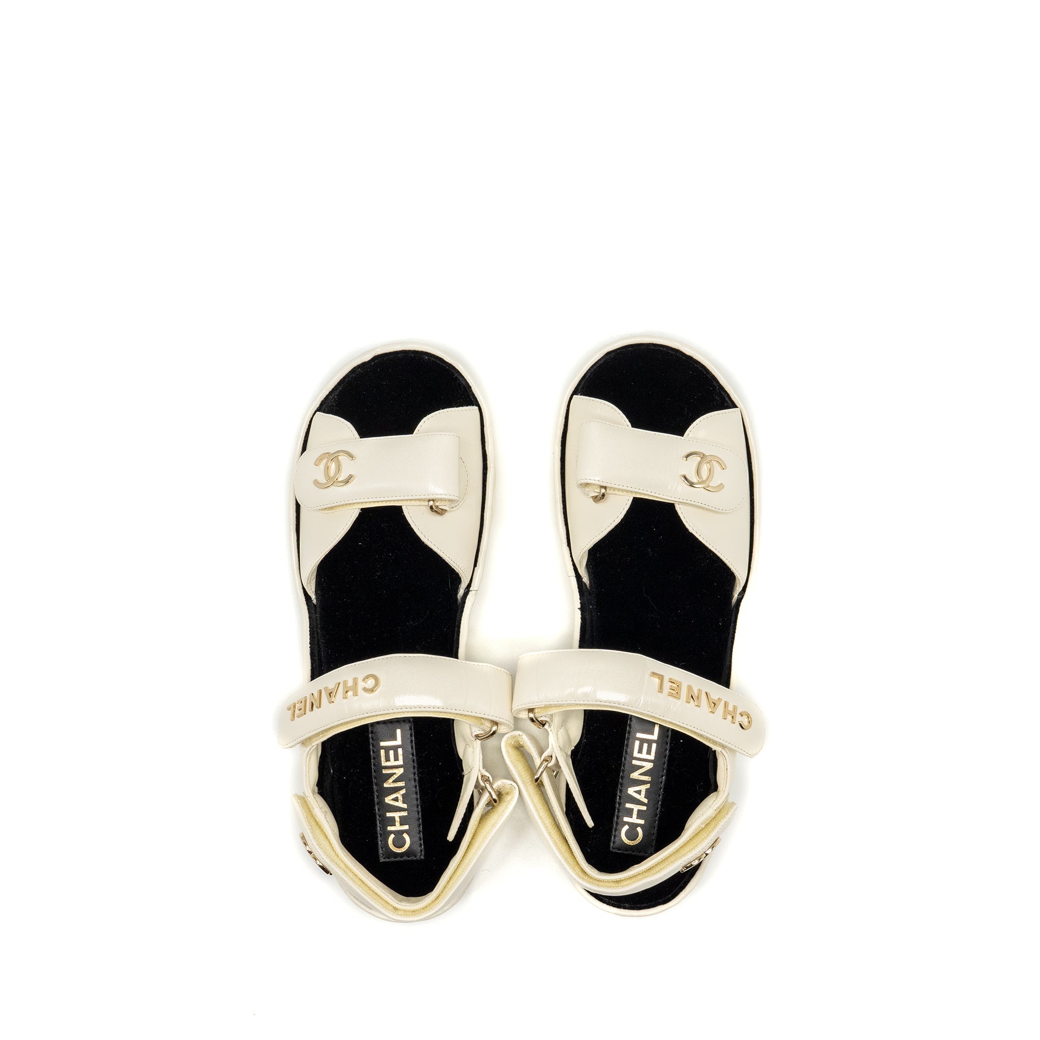 chanel-size-39-21b-cc-and-letter-logo-sandals-shiny-calfskin-ivory