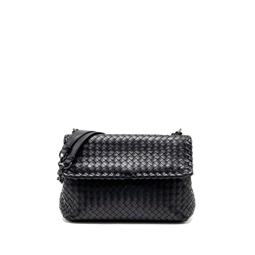 bottega-veneta-olympia-bag-leather-black-with-black-hardware