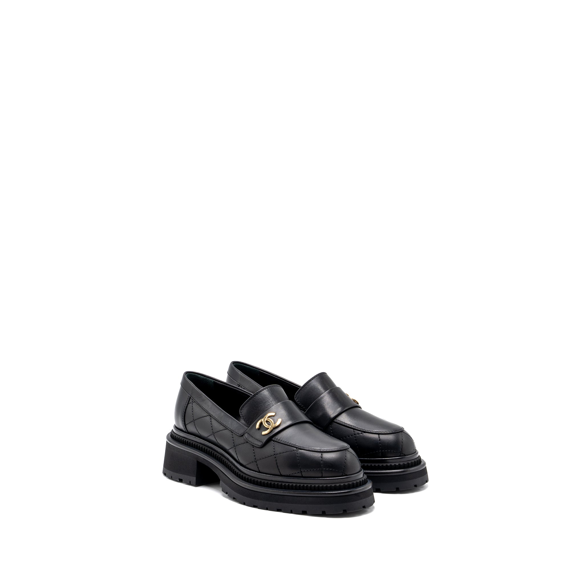 chanel-size-36-5-cc-logo-loafer-black-ghw