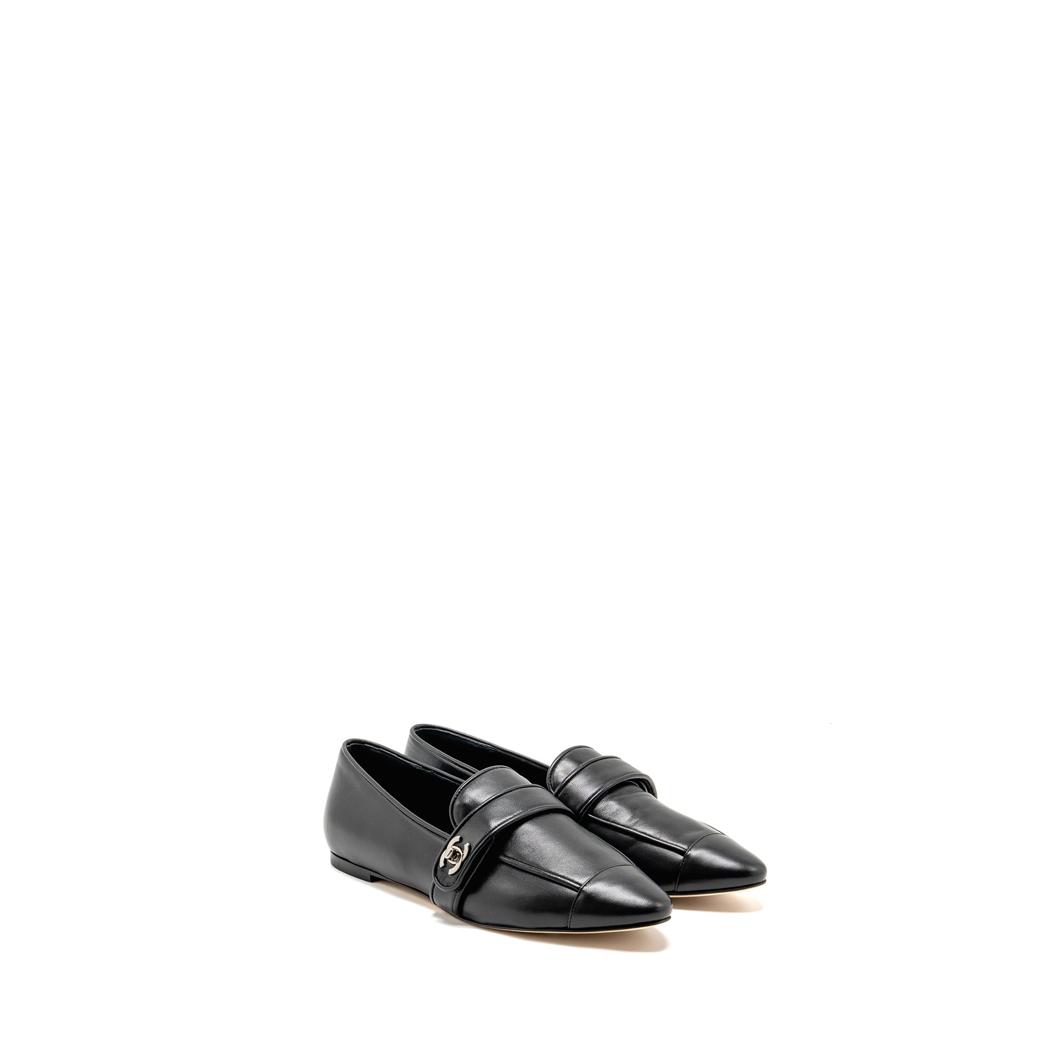 chanel-size-37-5-loafer-lambskin-black-shw