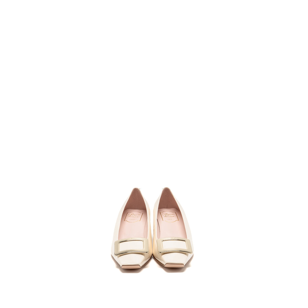 roger-vivier-size-39-5-belle-vivier-metal-buckle-pumps-patent-off-white-lghw-copy