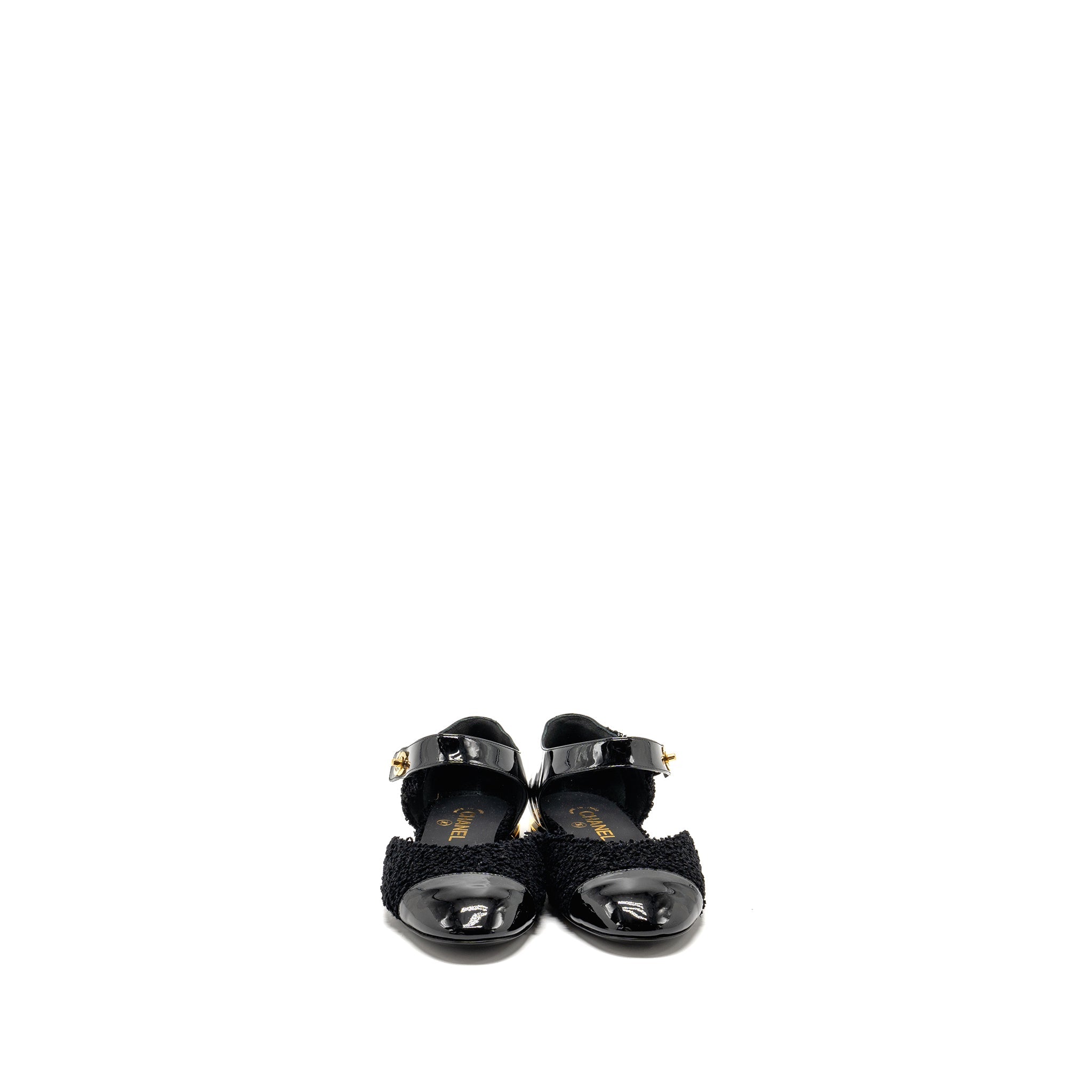 chanel-size-39-21k-cc-logo-ballerinas-tweed-patent-calfskin-black-ghw