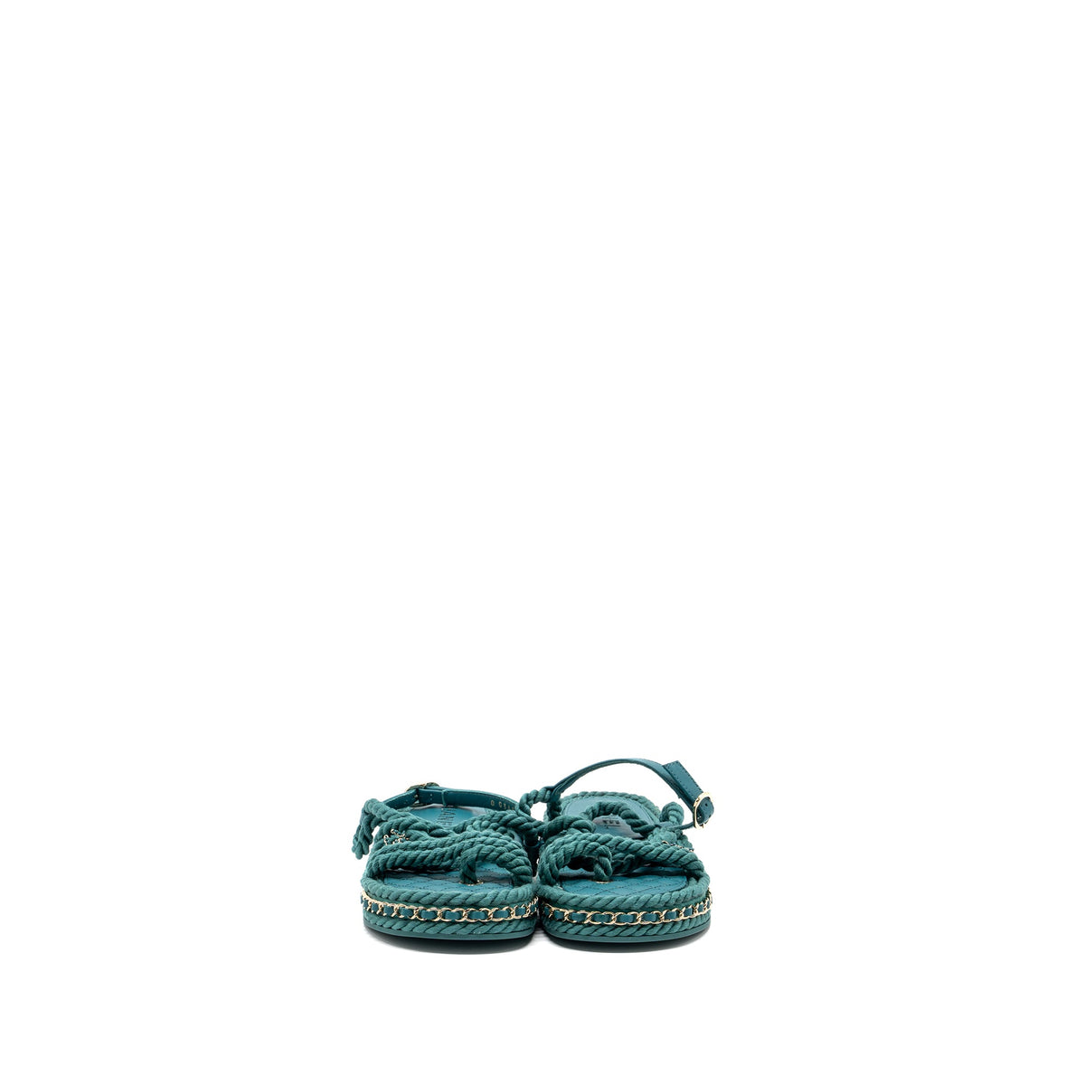 chanel-size-38-21c-sandals-cord-green-lghw