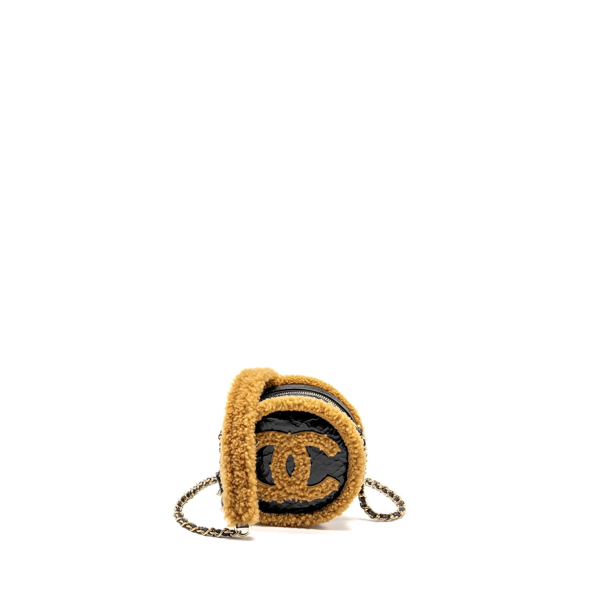 chanel-shearling-cc-round-clutch-with-chain-shiny-crumpled-sheepskin-black-light-brown-lghw