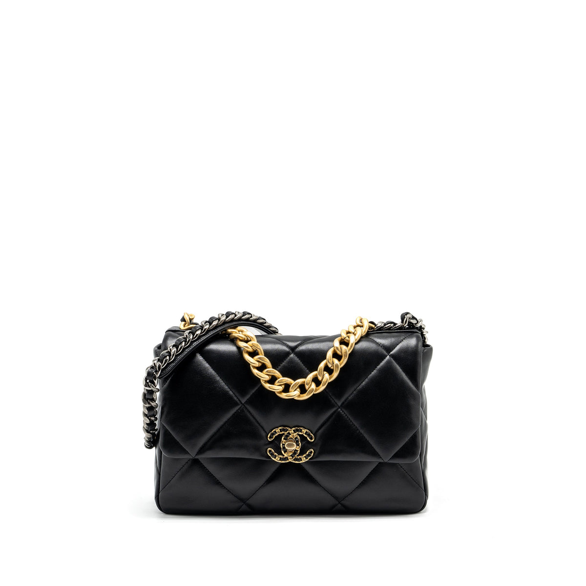 chanel-large-19-bag-lambskin-black-ghw-copy